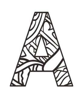 Alphabet Coloring Pages A-Z Worksheets by Caterina Christakos | TpT