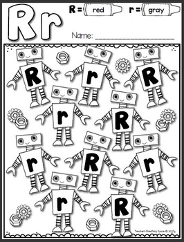 alphabet coloring pages  abc colorletter pages  tpt