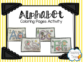 Alphabet Coloring Pages Activity by Cactus Classroom Creations | TpT