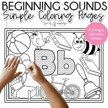 Preview of Alphabet Coloring Pages - Beginning Sounds Letter Patterns