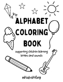 Alphabet Coloring Pages Book Activities Printables PreK Ki