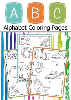 Alphabet Coloring Pages For Kindergarten & Pre - KG by ...