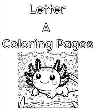 Preview of Alphabet Coloring Pages: Letter A