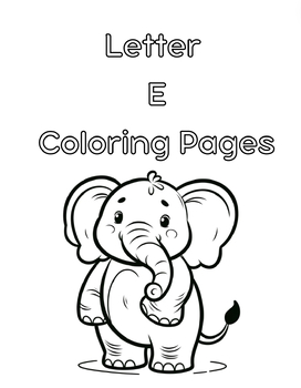 Preview of Alphabet Coloring Pages: Letter E