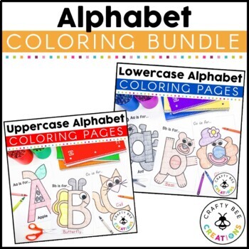Preview of Alphabet Coloring Pages | Letter Recognition | Back to School Activities