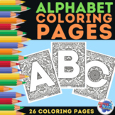 Alphabet Coloring Pages | Mandala ABCs | Back to School Mi