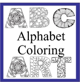Alphabet Coloring Pages- Mandala Inspired Lower and Upper 