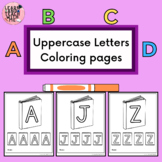 Alphabet Coloring Pages Uppercase Letters Worksheets