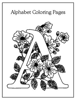 Preview of Alphabet Coloring Pages Worksheet