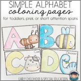 Alphabet Coloring Pages for 3 year olds and 4 year olds preschool