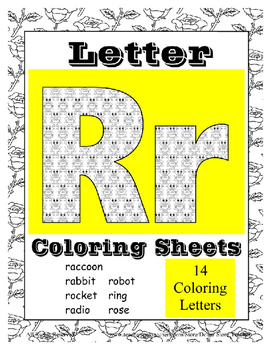 r is for ring coloring pages
