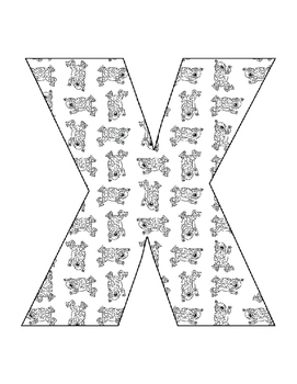 Alphabet Coloring Pages for the Letter X ~ Beginning Sound Pictures
