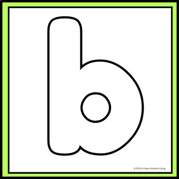 Alphabet Coloring Pages in Lowercase Letters ( Full Page ) | TPT