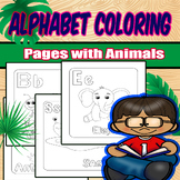 Alphabet Coloring Pages with Animals
