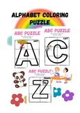 Alphabet Coloring Puzzle Set, Print, color, laminate, cut 