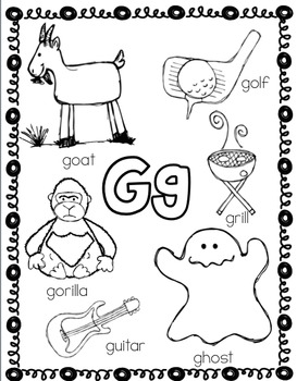 Alphabet Coloring Sheet Packet by PreKinders in Paradise | TpT