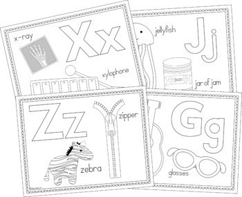 Alphabet Coloring Sheets by Surri Digital | Teachers Pay Teachers