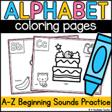 Alphabet Coloring Sheets ABC Beginning Alphabet Coloring P