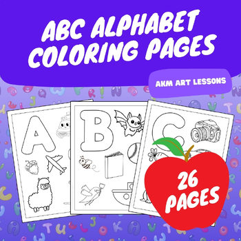 Preview of Alphabet Coloring Sheets - ABCs Coloring Pages - Coloring Book