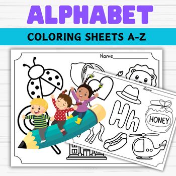 Preview of Alphabet Coloring Sheets- Alphabet Learning Printable