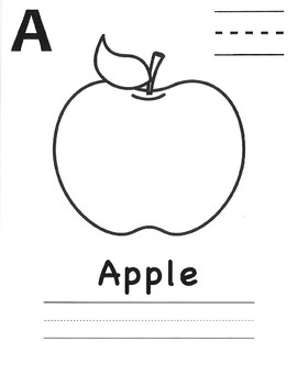 Alphabet (ABC), Coloring, Spelling and Vocabulary Practice Workbook