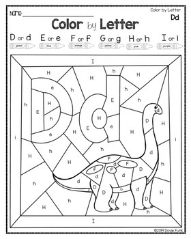 Alphabet Worksheets 26 pages Color by Letter by Dovie Funk | TpT