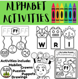 Bundle of Alphabet Coloring and Craft Activity Puzzles Mob