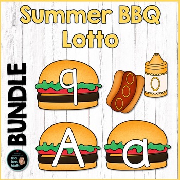 Preview of Alphabet - Colors - 2D Shapes - Number Sense - Summer BBQ Lotto Bundle