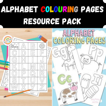 Preview of Alphabet Colouring Pages Resource Pack