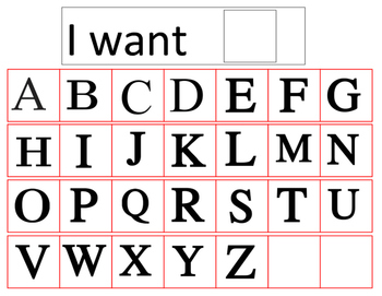 alphabet communication board by learning to talk tpt