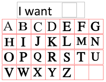 Alphabet Communication Board by Learning to Talk | TpT