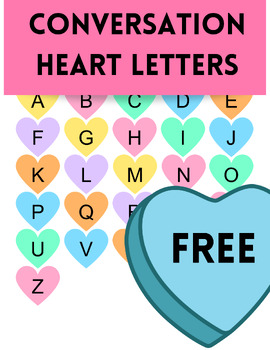 Preview of Alphabet Conversation Heart Letters