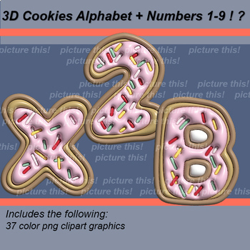 Alphabet 3D Digital Puffy Stickers Clipart Bulletin Board Cute Elementary  Labels