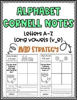 Preview of Alphabet Cornell Notes