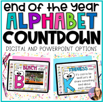 Preview of Digital End of the Year Alphabet Countdown  - Distance Learning