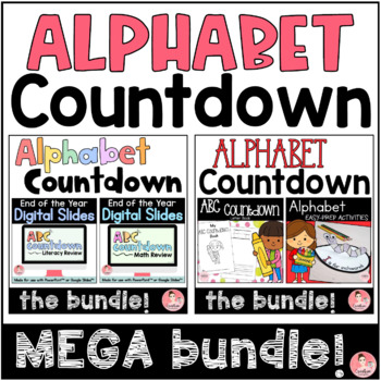 Preview of Alphabet Countdown Digital and Printable Activities Bundle