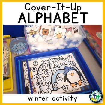 Preview of Alphabet Cover-Me-Up Activity (Winter Edition)