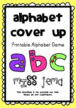 Alphabet Cover Up – FREE Alphabetical Order Printable Game by Miss JeMa