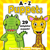 Alphabet Craft Activity A - Z Animal Puppets - Paper Bag Puppet Template BUNDLE