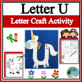 Alphabet Craft Letter "U" Unicorn Craft | ELA | Printables