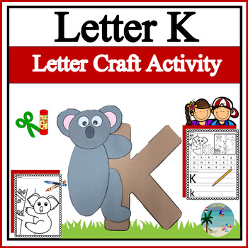 Recensie volwassen gebouw Alphabet Craft Letter "K" Koala by Laughing and Learning Co | TPT
