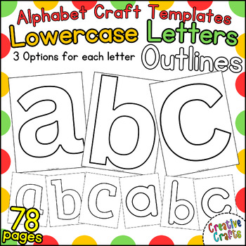 Alphabet Craft Template: Small Letter Outlines for Lowercase letter ...