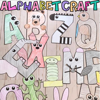 Preview of Alphabet Craft, Zoo Animal Phonics, Letter Animal Craft