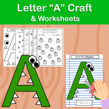 Alphabet Craft / tracing / Uppercase letter Craft by Hope Learning ESL