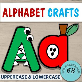 Alphabet Crafts A-Z, Uppercase And Lowercase Letters bundle | TPT
