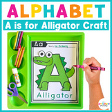 Alphabet Crafts A is for Alligator for Preschool and Kindergarten