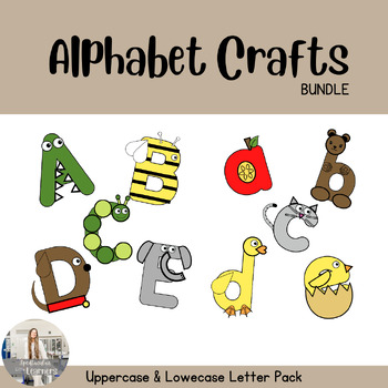 Preview of Alphabet Crafts BUNDLE - Uppercase and Lowercase Letters