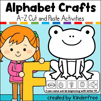 Preview of Alphabet Crafts Cut and Paste Activities A through Z