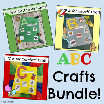 Preview of Alphabet Crafts Bundle | Special Education