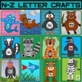 Alphabet Letter Craft Bundle Nn-Zz/Alphabet Letter Workshe
